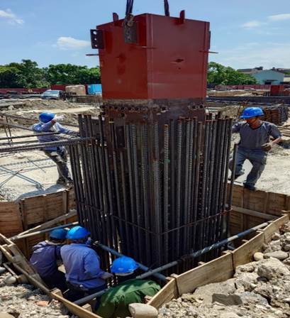 第一根柱安裝2023.02.08